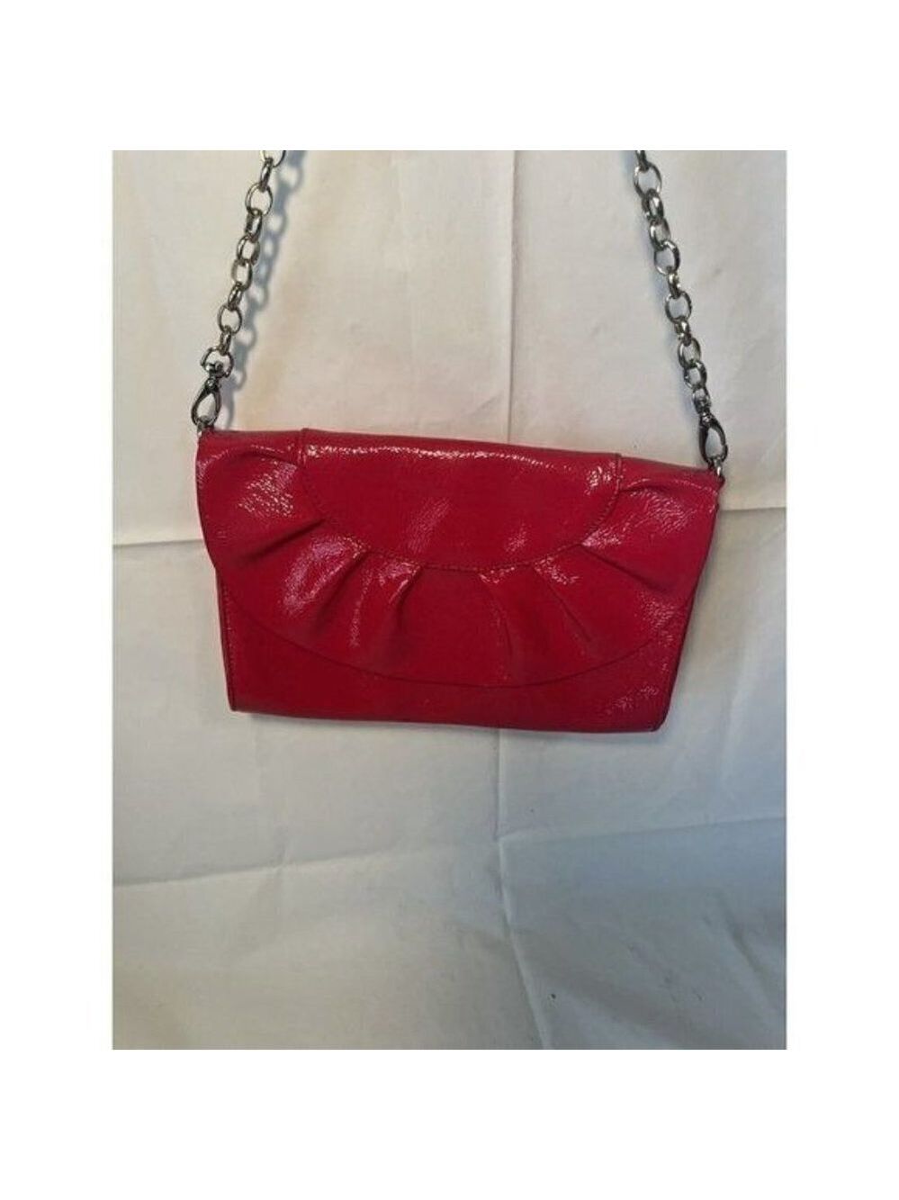 BAEKGAARD scalloped clutch chain strap purse leather Vera Bradley new